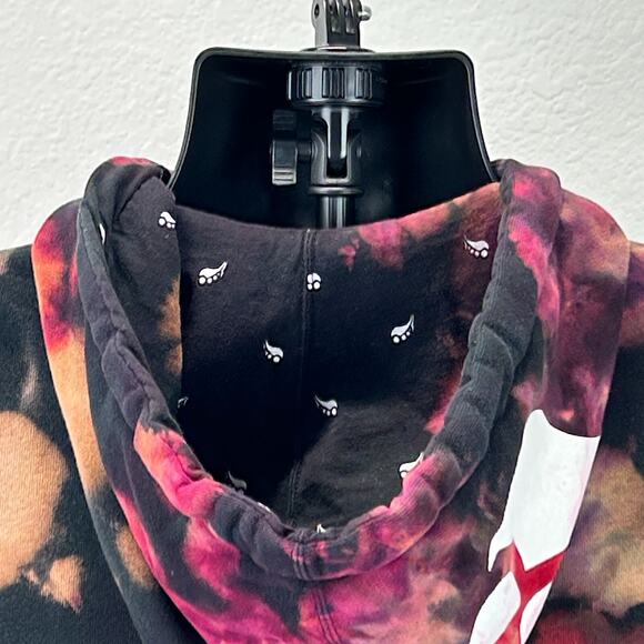 Insomniac EDC Hoodie Mens S Small Electric Daisy Carnival EDM Rave Tie Dye Black - Picture 5 of 11